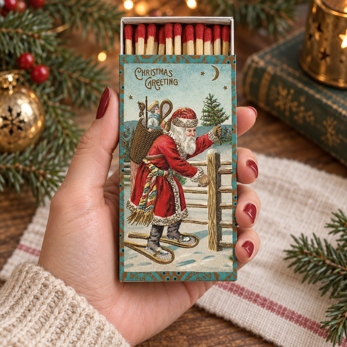 Holiday Matchboxes & Festive Matches - Foraged Moments