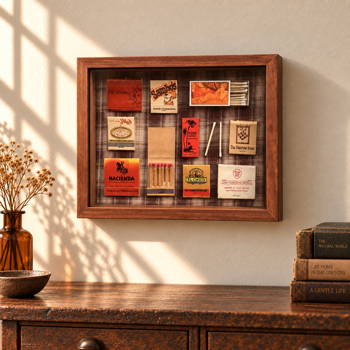Framed Matchbook Art & Matchbox Displays - Foraged Moments