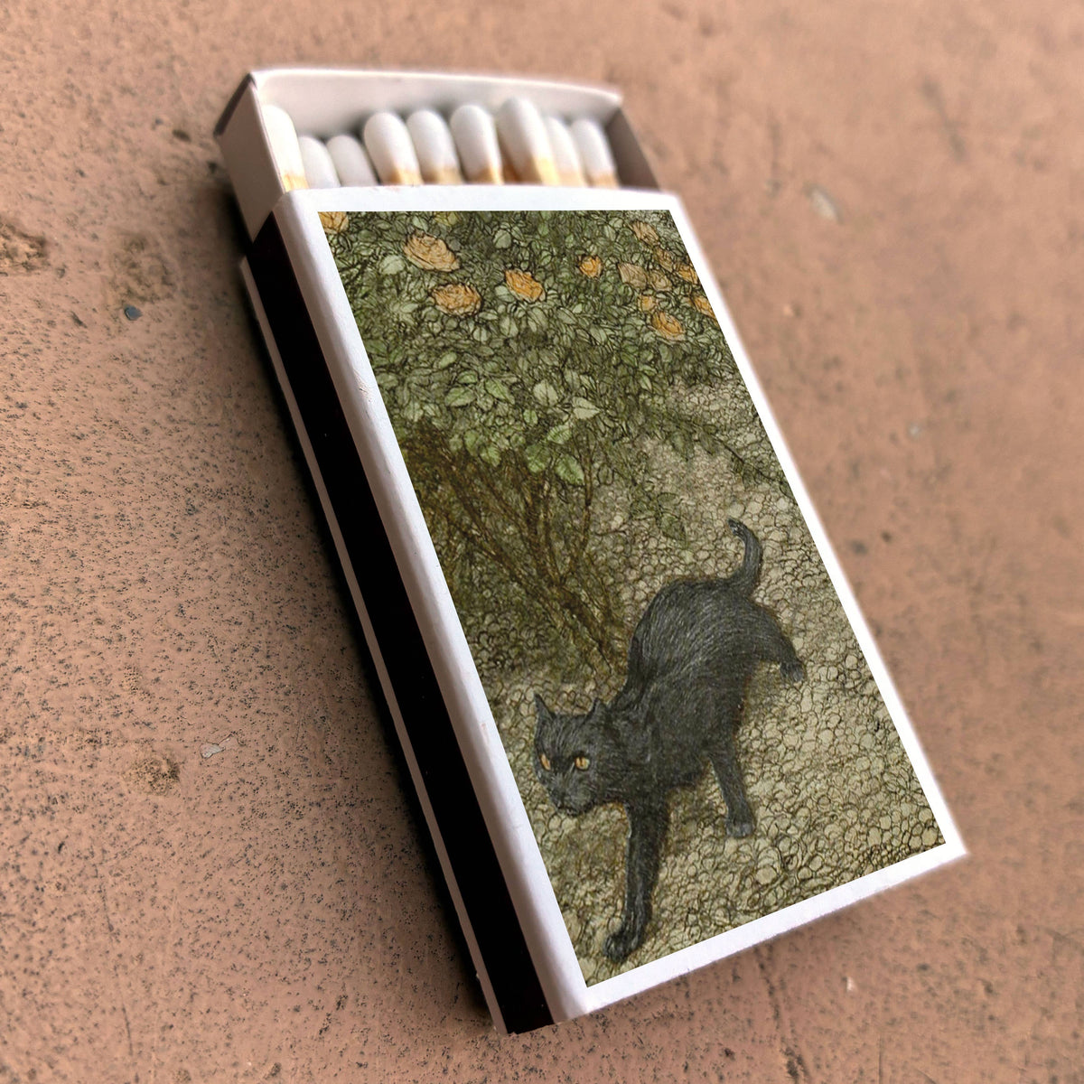 Tomasso Black Cat Matchbook, Vintage Collectible, Halloween Decor (15-20 Matches)