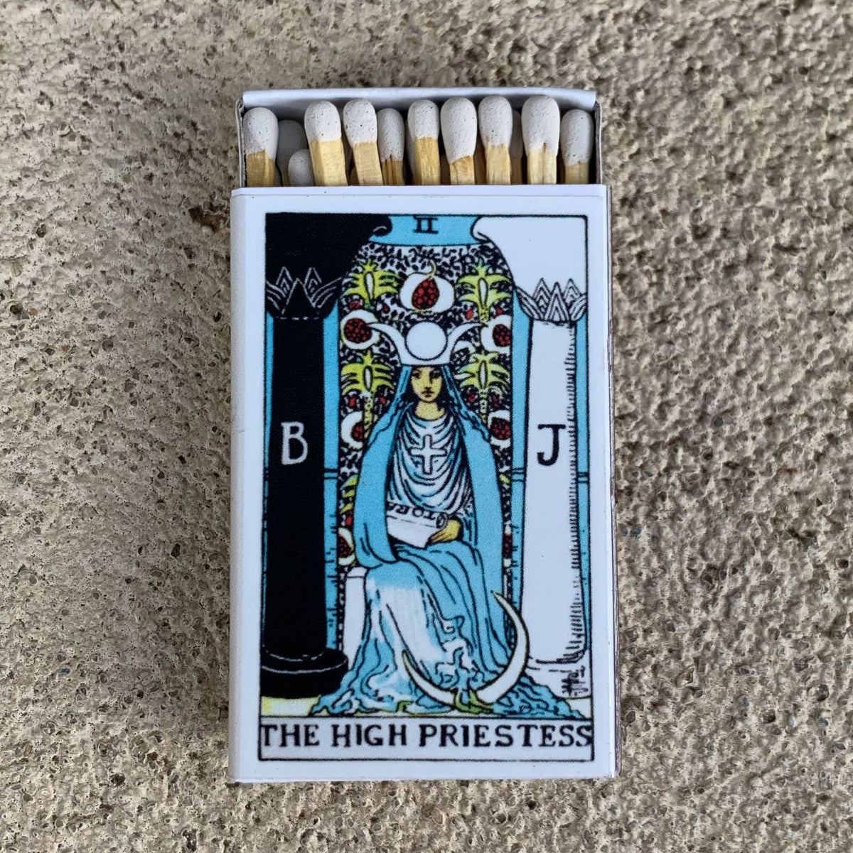 High Priestess Tarot Matchbook, Mystical Spiritual Home Decor Accessory