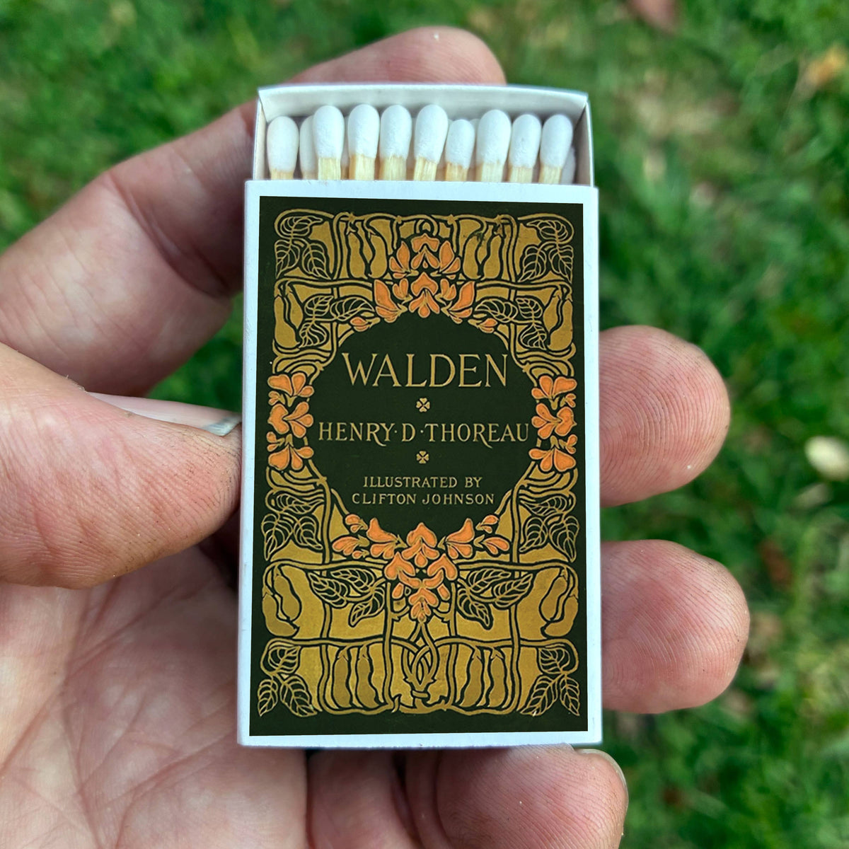 Walden Thoreau Matchbook, Classic Literature Collectible, Vintage Matchbook Cover, Henry David Thoreau Book Lover Gift, Candle & Incense Accessory