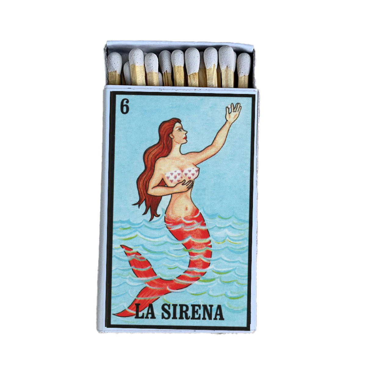 Lotería Sirena Matchbook, Mexican Folk Art Collectible, Vintage Matchbook Cover, Mermaid Home Decor, Candle & Incense Accessory, Unique Gift