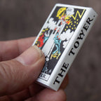 The Tower Tarot Matchbox – Major Arcana Matches, Mystical Candle Accessory, Witchy Gift