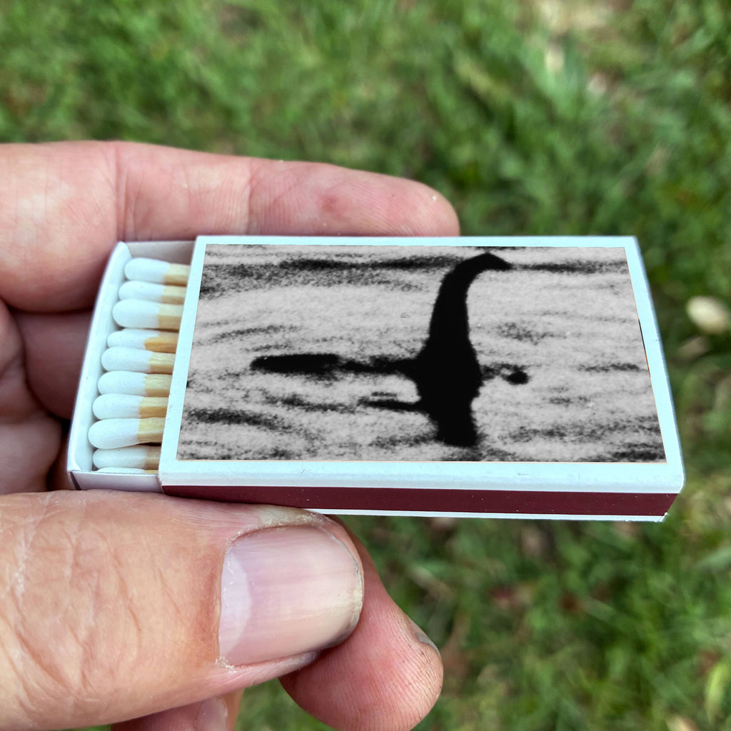 Loch Ness Monster Matchbook, Cryptid Collectible, Vintage Matchbook Cover, Nessie Home Decor, Candle Lighting Accessory, Mythical Creature Gift