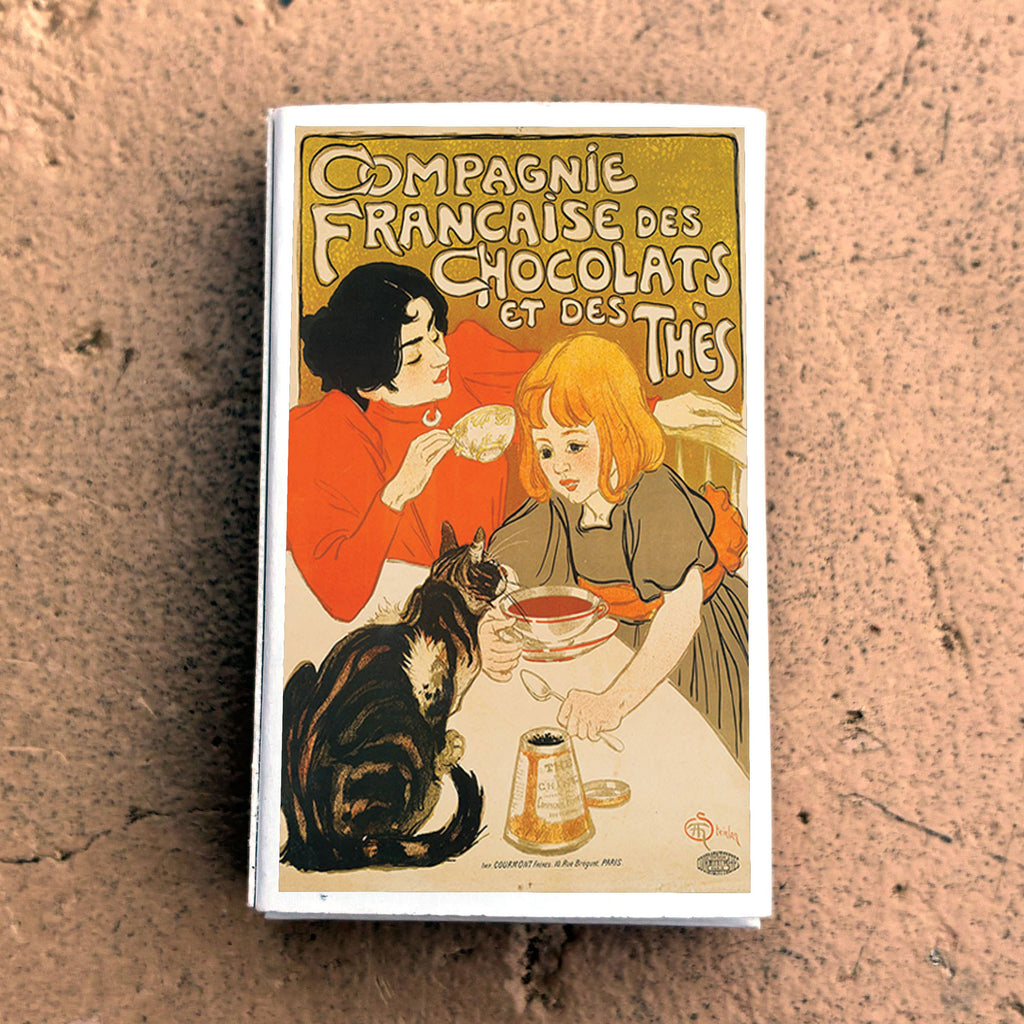 Compagnie Française des Chocolats et des Thés Matchbox | Steinlen Art Matches | Decorative Matches for Candles & Incense | Vintage Home Decor