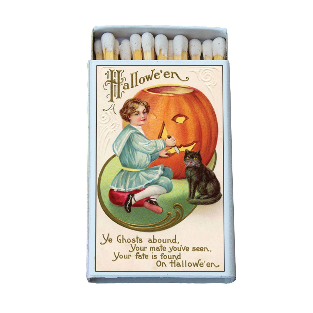 Halloween Black Cat Matchbook, Vintage Cat Collectible, Retro Matchbook Cover, Spooky Halloween Decor, Candle Lighting Accessory, Cat Lover Gift