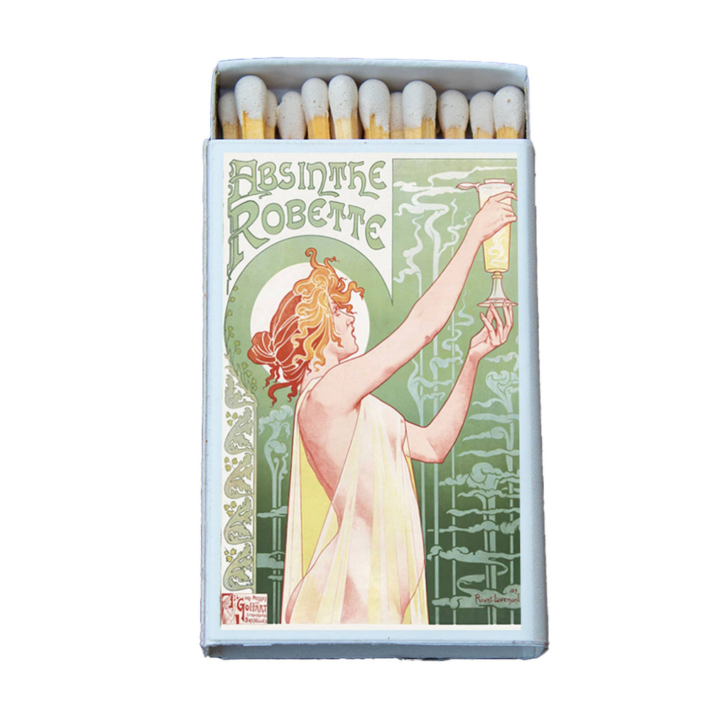 Absinthe Matchbook Cover, Vintage Art Nouveau Poster Collectible, Home Decor for Candles & Incense