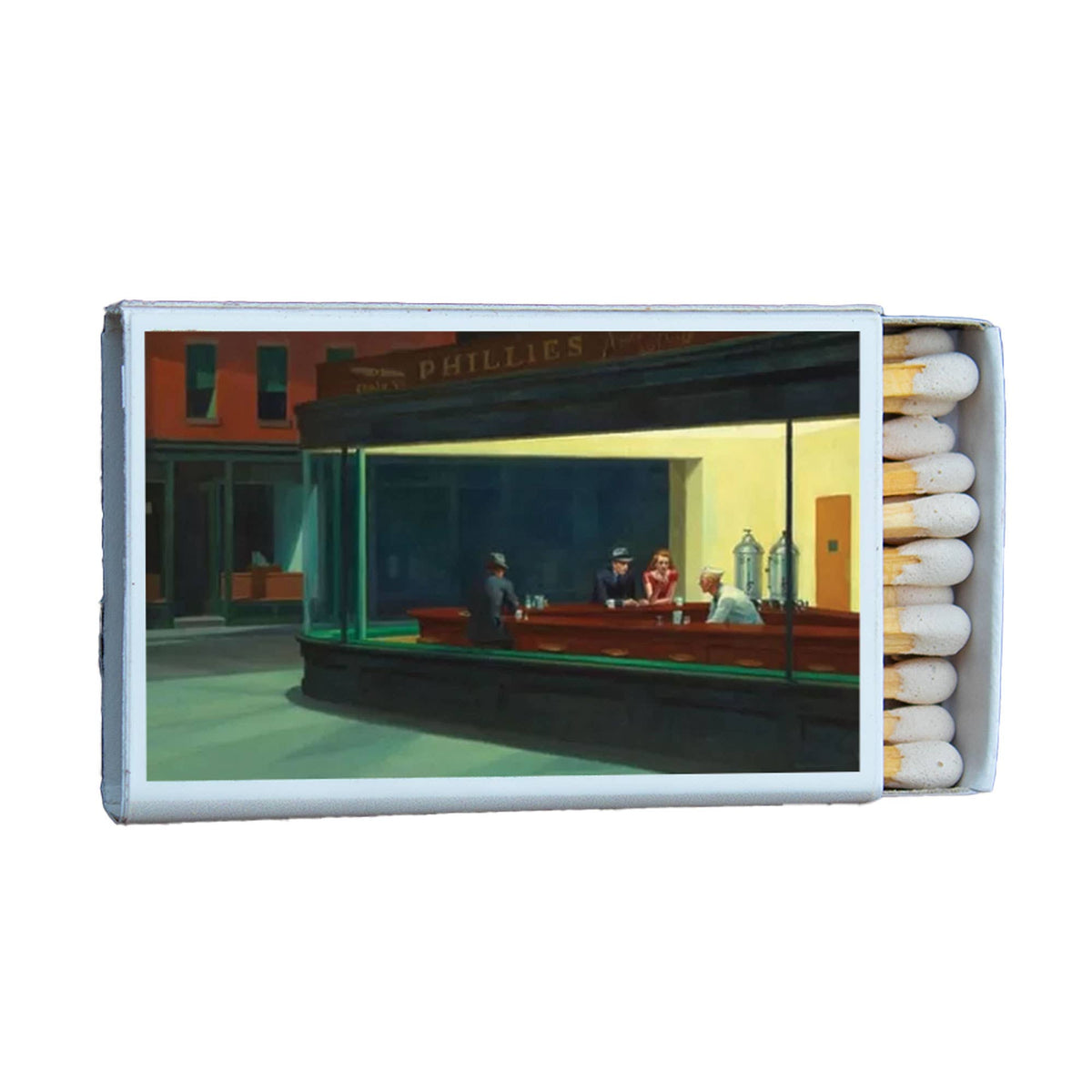 Nighthawks Hopper Matchbook, Edward Hopper Art Collectible, Vintage Matchbook Cover, American Realism Home Decor, Candle Lighting Accessory