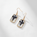 Mixed Dried Flower Dangle Earrings, Artisan Botanical Jewelry, Nature Inspired Floral Gift for Her