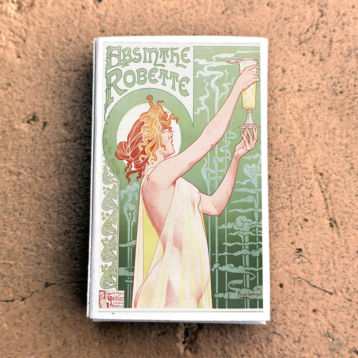 Absinthe Matchbook Cover, Vintage Art Nouveau Poster Collectible, Home Decor for Candles & Incense