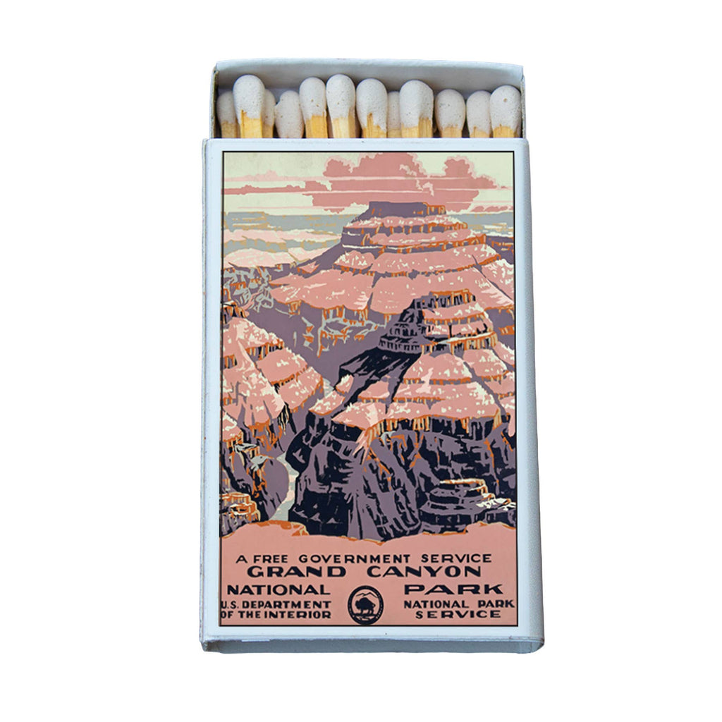 Grand Canyon Matchbox – Vintage National Park Travel Poster, Arizona Souvenir Gift