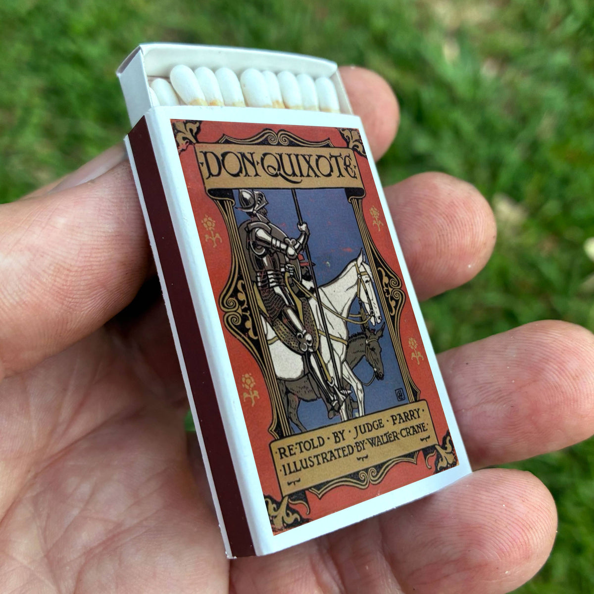 Don Quixote Matchbook, Vintage Literary Art Collectible, Reader Gift, Candle Lighting Accessory, Bookish Decor