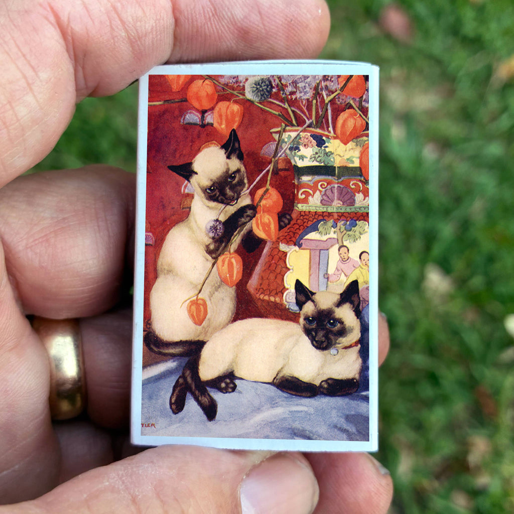 Siamese Cat Matchbox | Decorative Matches for Candles & Incense | Cat Lover Home Decor Gift