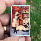 Siamese Cat Matchbox | Decorative Matches for Candles & Incense | Cat Lover Home Decor Gift