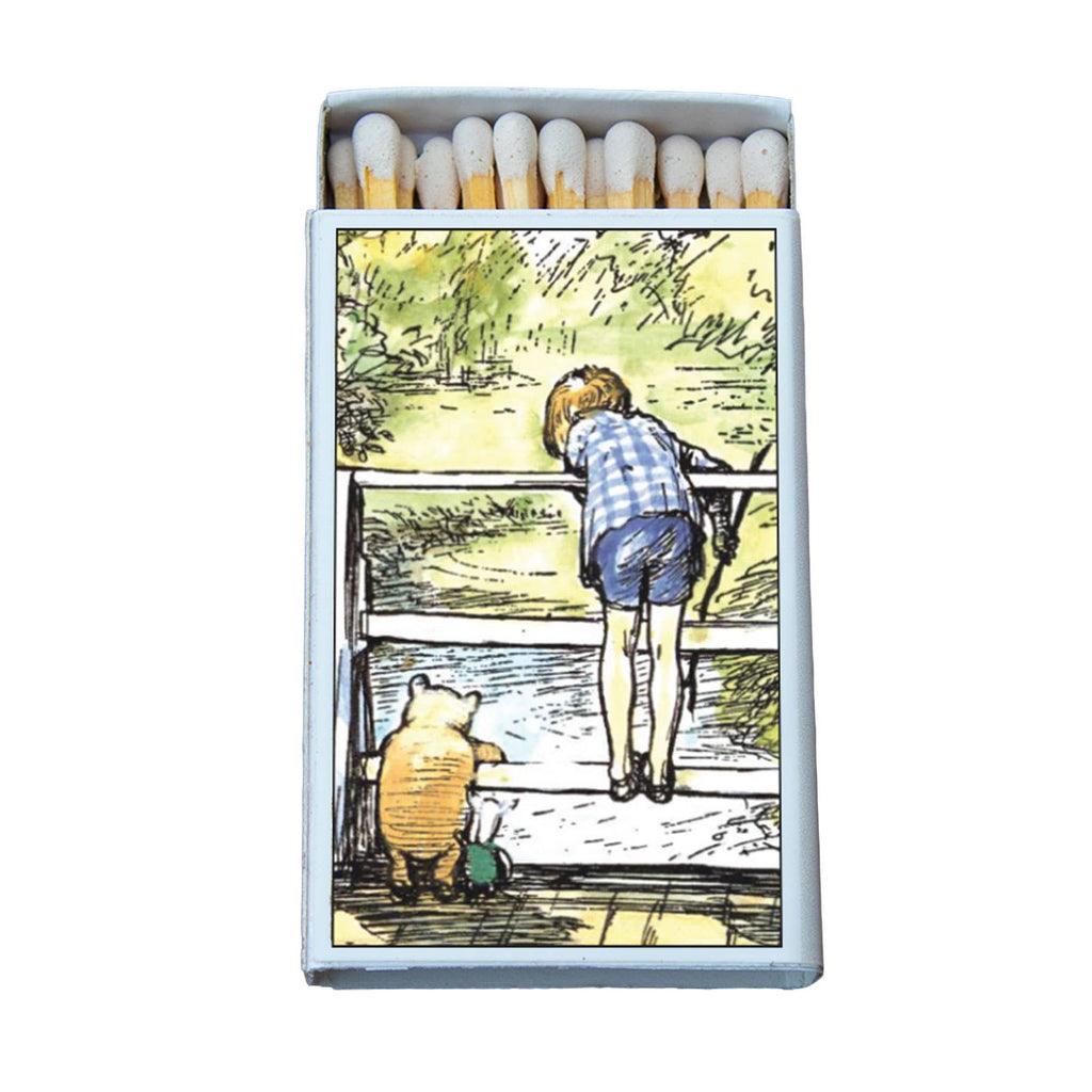 Winnie the Pooh Poohsticks Matchbook, Classic Children's Book Collectible, Vintage Matchbook Cover, Book Lover Gift, Candle Lighting Accessory