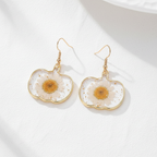 Halloween Botanical Drop Earrings, Spooky Floral Dangle Earrings, Fall Nature Jewelry, Gift for Her