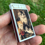 Vintage Cat with Kittens Matchbook, Feline Ephemera, Collectible Advertising Matchcover