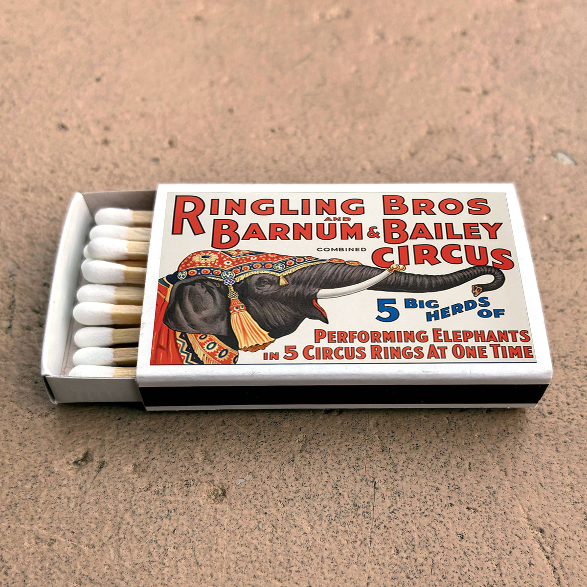 Vintage Ringling Bros Matchbook, Circus Lover Gift, Carnival Collectible, Candle & Incense Accessory