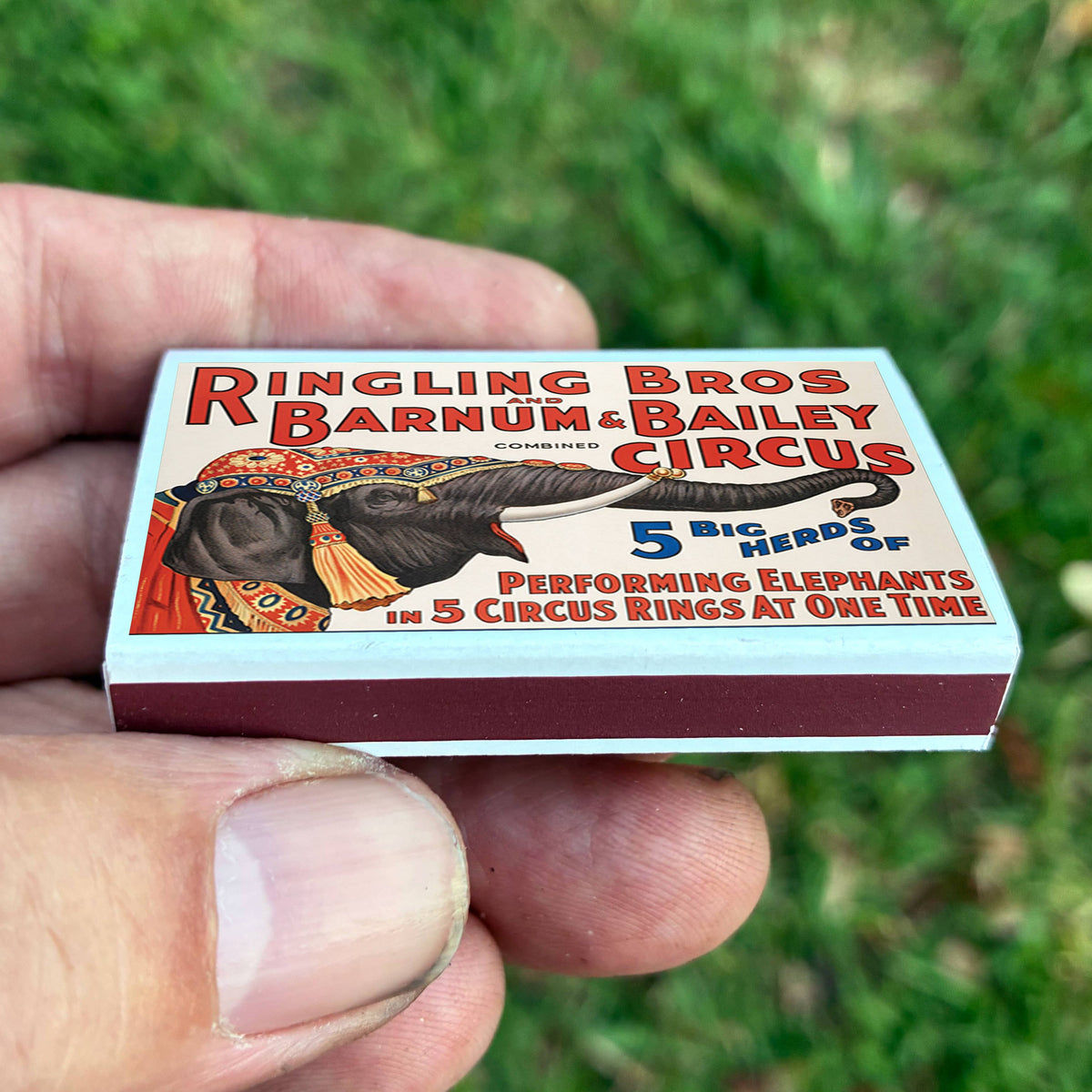 Vintage Ringling Bros Matchbook, Circus Lover Gift, Carnival Collectible, Candle & Incense Accessory