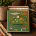 Missouri State Safety Matches | Illustrated State Matchbox | Show-Me State Gift | Candle Matches | Made in USA