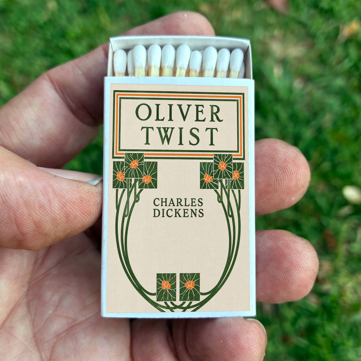 Oliver Twist Dickens Matchbook, Classic Literature Collectible, Vintage Cover (15-20 Matches)