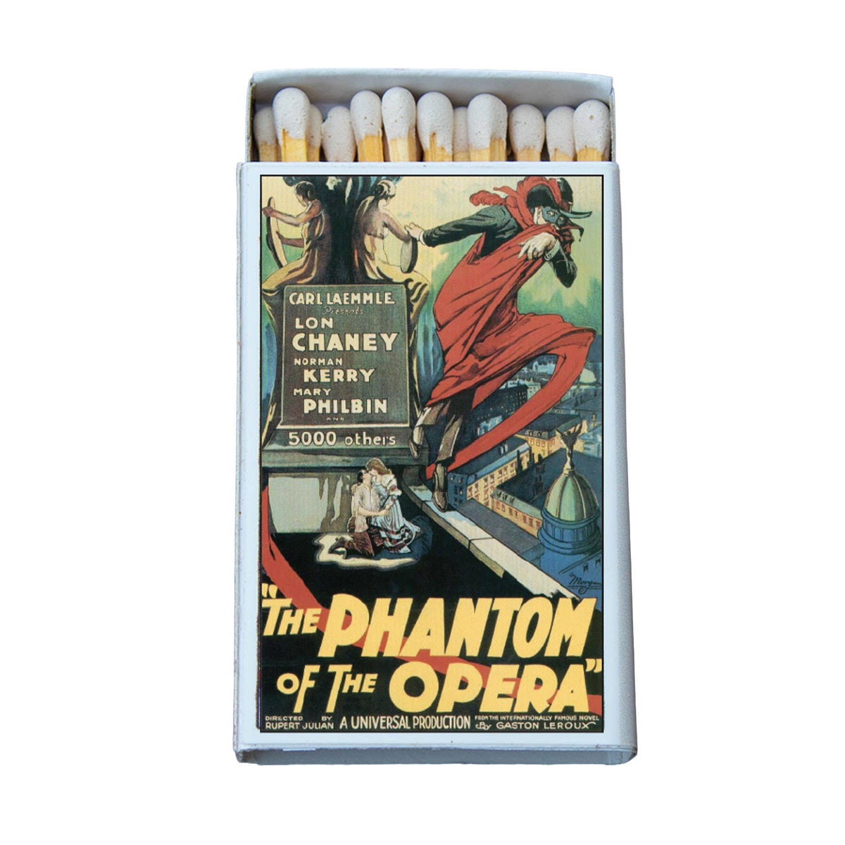 Phantom of the Opera Movie Poster Matchbook, Vintage Horror Movie Collectible, Retro Matchbook Cover, Classic Monster Decor, Candle Accessory