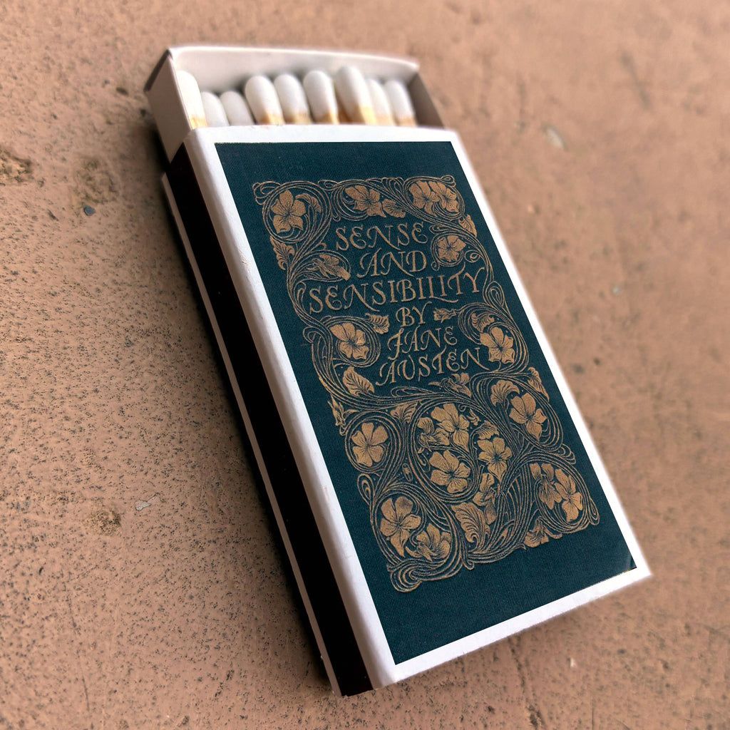 Jane Austen Matchbook, Sense and Sensibility Literary Collectible, Vintage Matchbook Cover, Classic Literature Decor