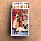 Siamese Cat Matchbox | Decorative Matches for Candles & Incense | Cat Lover Home Decor Gift