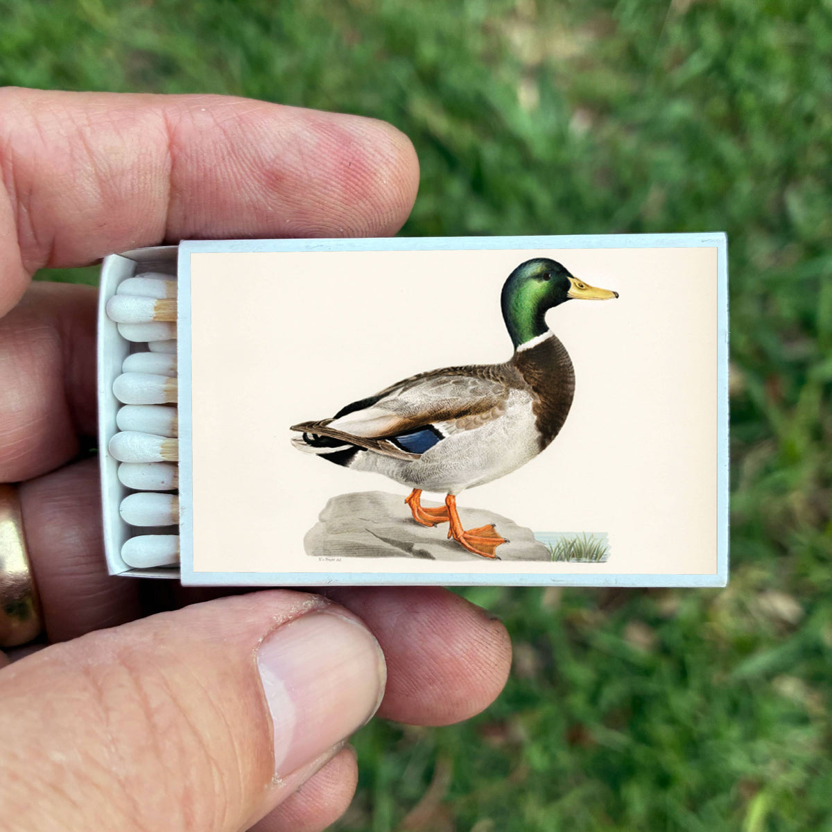 Vintage Mallard Duck Matchbook, Waterfowl Collectible, Nature Lover Gift (20-23 Matches)