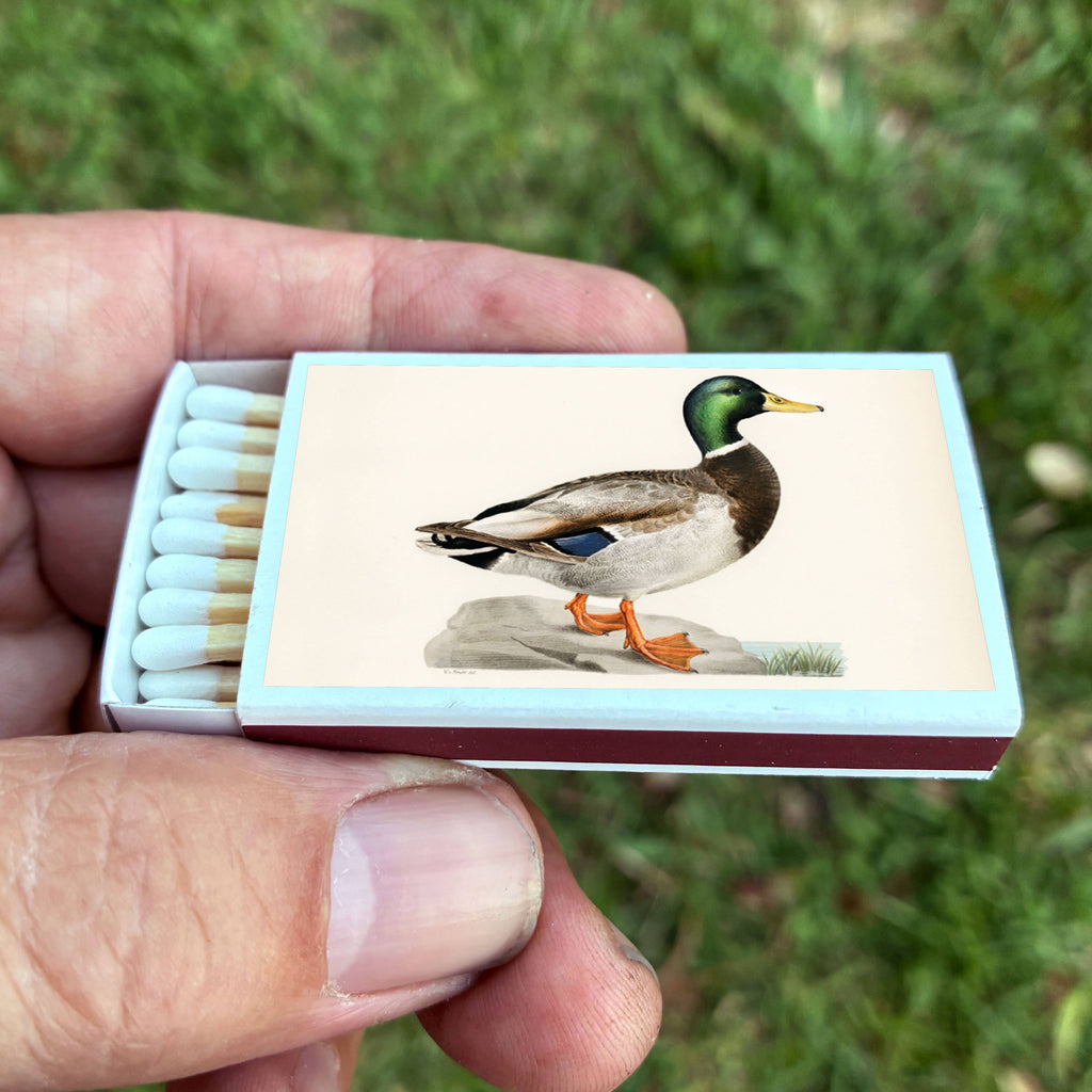 Vintage Mallard Duck Matchbook, Waterfowl Collectible, Nature Lover Gift (20-23 Matches)