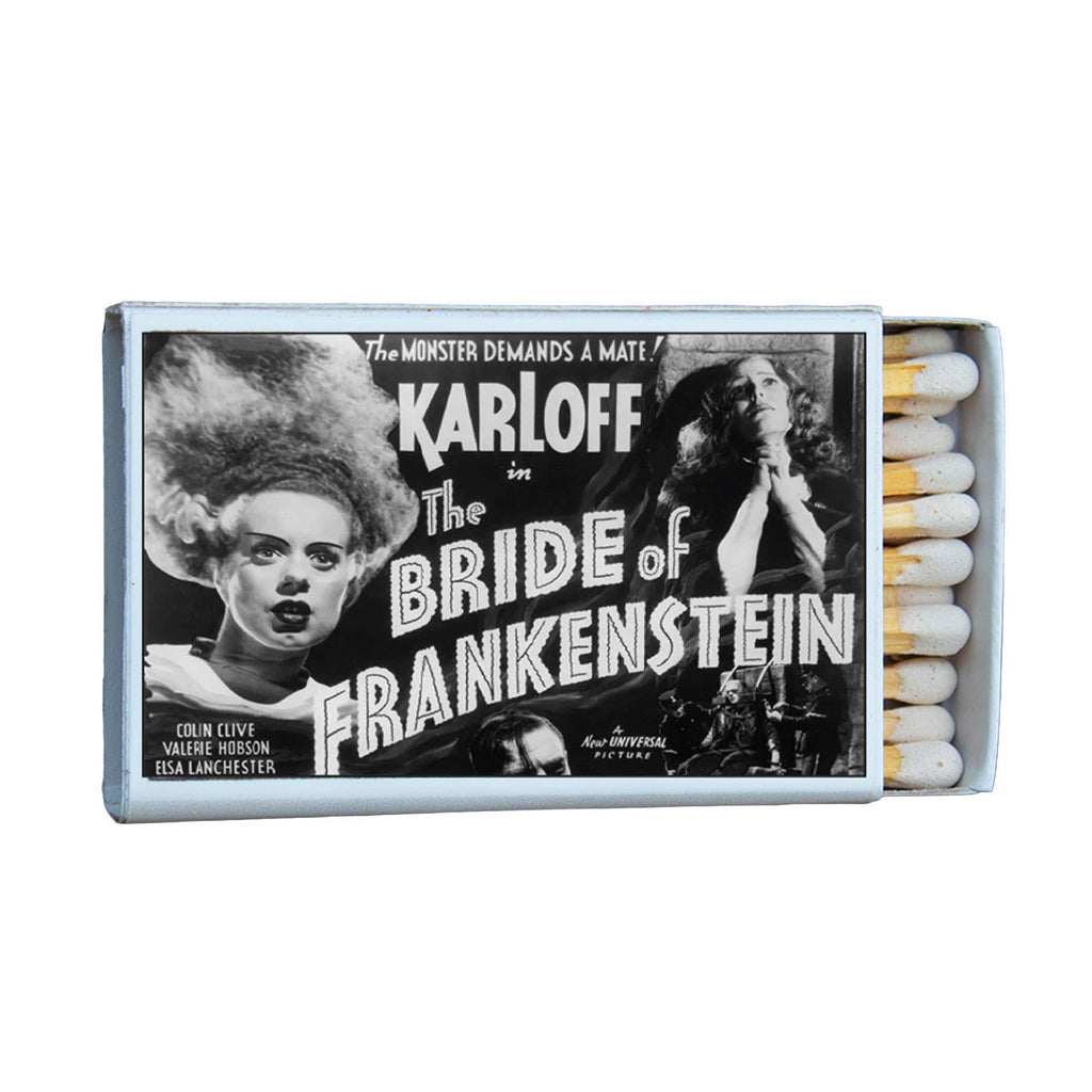 Classic Bride of Frankenstein Movie Matchbook, Vintage Horror Decor, Collectible Matchbook Cover, Retro Ephemera