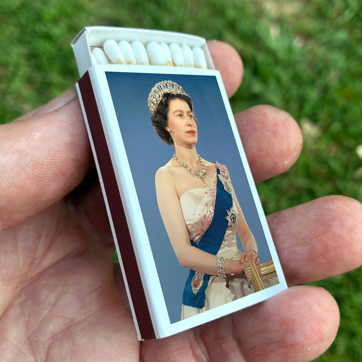 Queen Elizabeth II Matchbook, British Royal Family Collectible, Vintage Matchbook Cover, Royal Memorabilia, Candle & Incense Accessory, Regal Home Decor