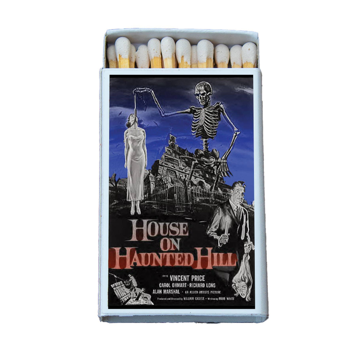 House on Haunted Hill Matchbox – Classic Horror Movie Matches, Haunted House Décor