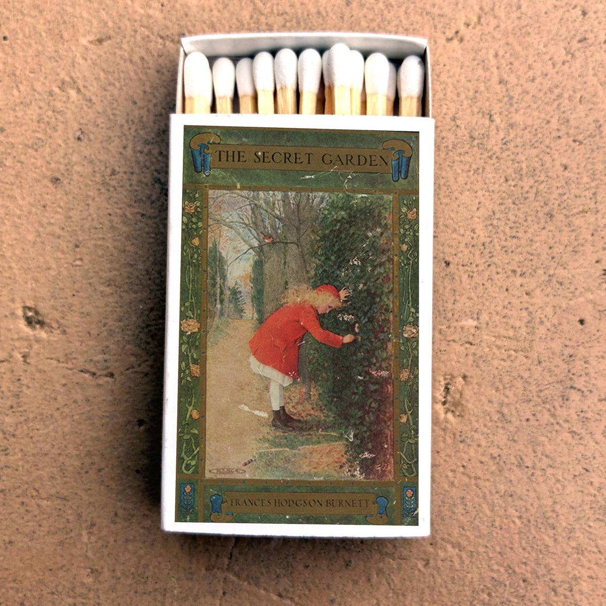 The Secret Garden Matchbox – Frances Hodgson Burnett Literary Matches, Bookish Gift