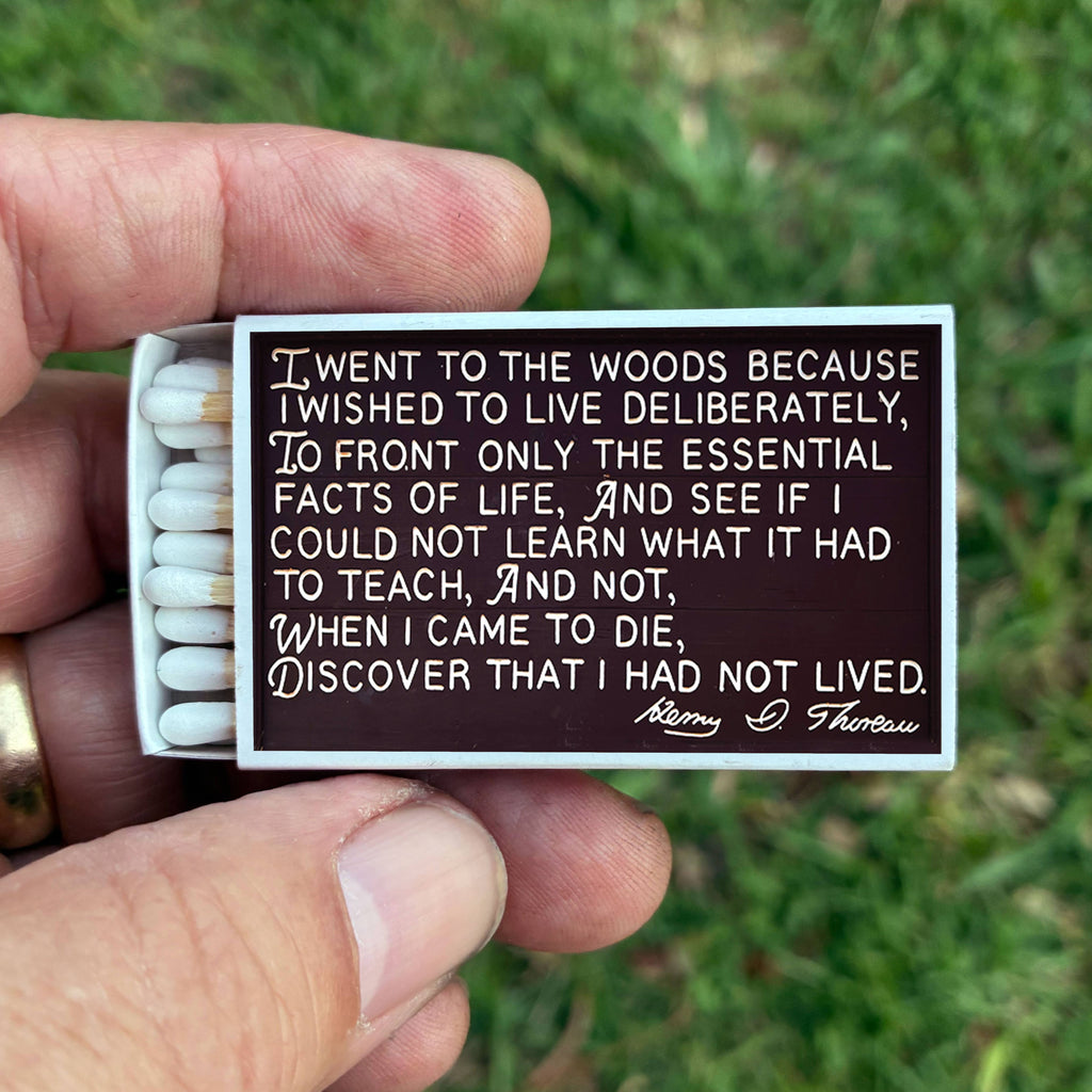Walden Thoreau Matchbook Cover, Nature Writing Collectible, Vintage Literary Ephemera, Reader Gift