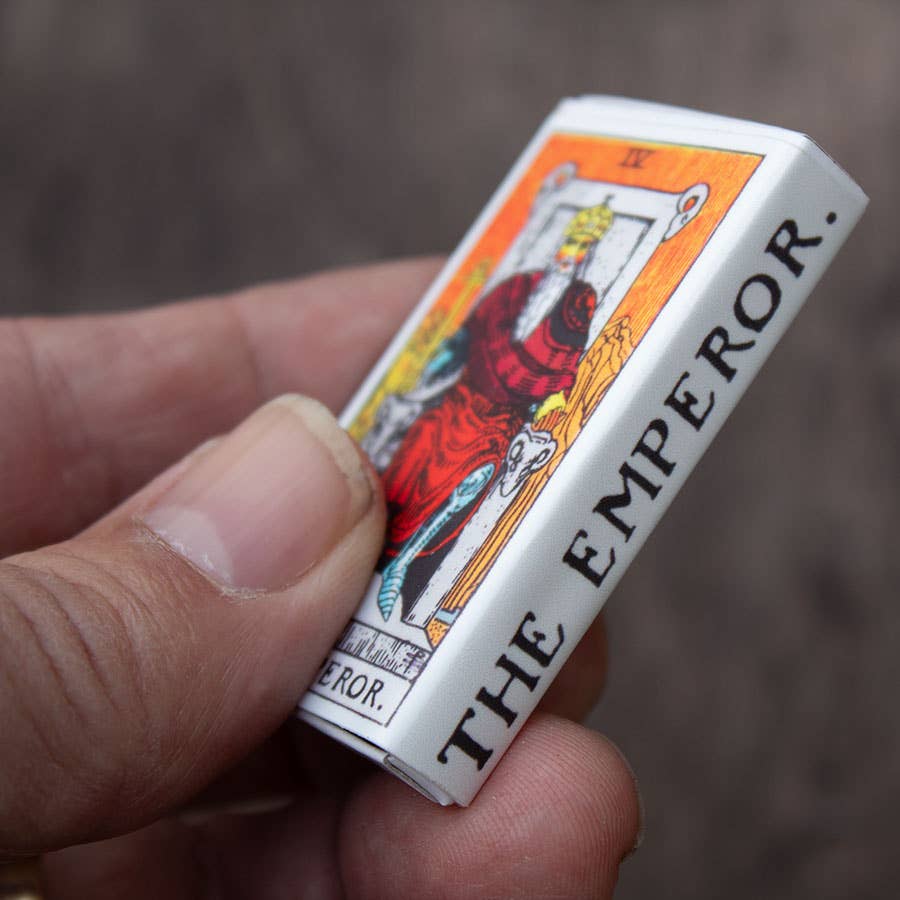 The Emperor Tarot Matchbox – Major Arcana Matches, Mystical Candle Accessory, Tarot Lover Gift