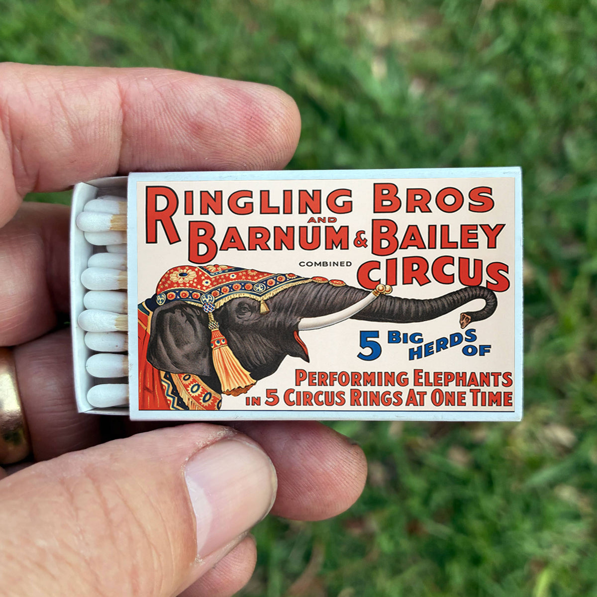 Vintage Ringling Bros Matchbook, Circus Lover Gift, Carnival Collectible, Candle & Incense Accessory
