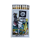 Death Tarot Matchbox – Major Arcana Matches, Gothic Candle Accessory, Transformation Gift
