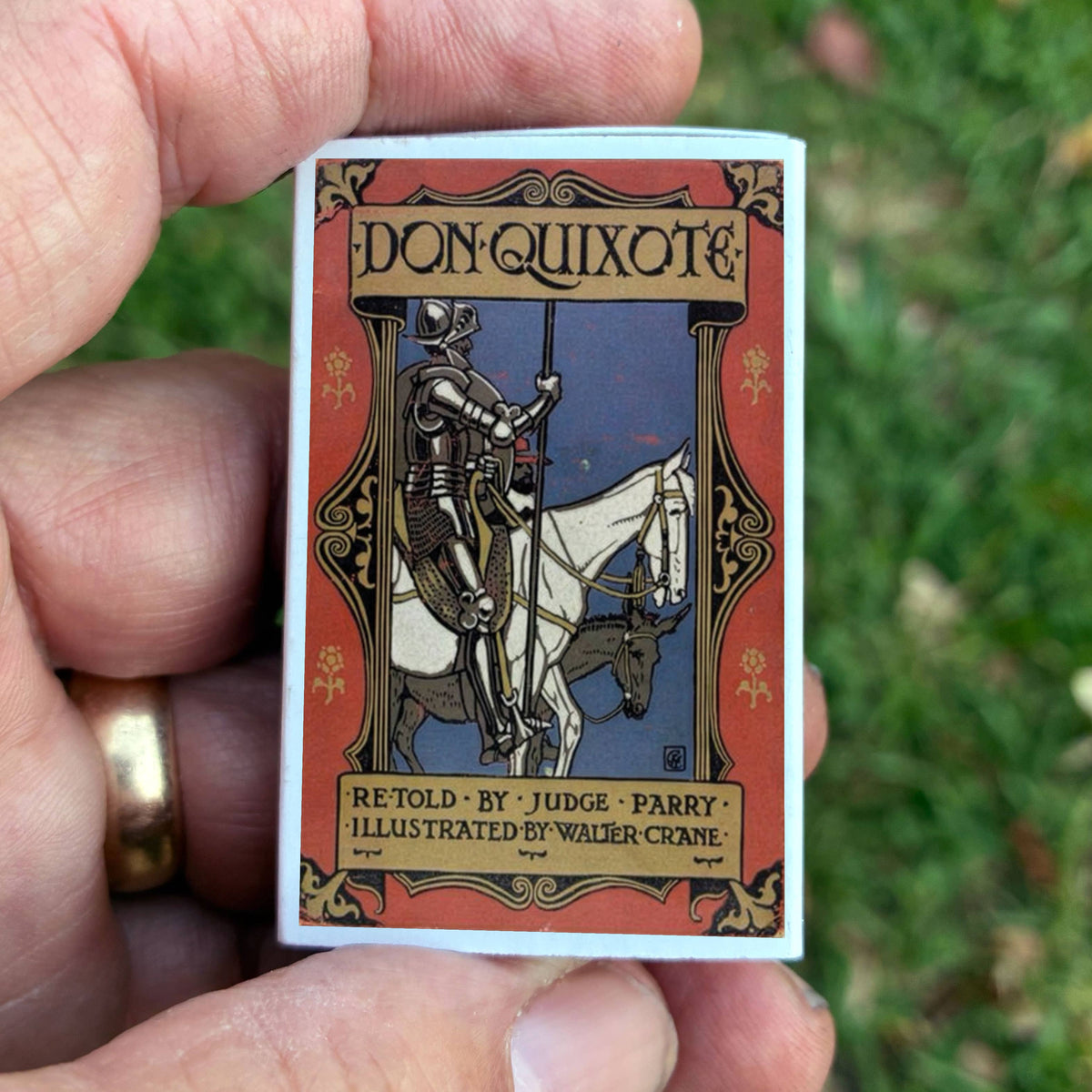 Don Quixote Matchbook, Vintage Literary Art Collectible, Reader Gift, Candle Lighting Accessory, Bookish Decor