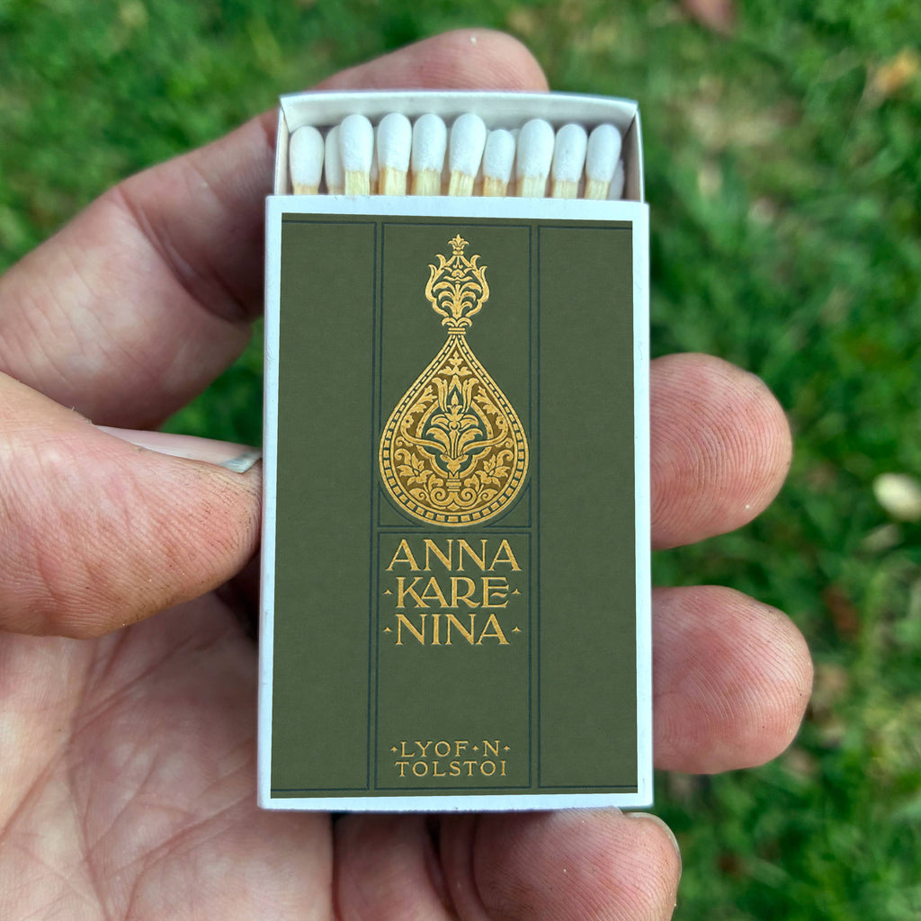 Anna Karenina Matchbook, Vintage Literary Art Collectible, Reader Gift, Candle Lighting Accessory, Bookish Decor