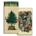 Holiday Tree & “A Merry Christmas” Green Matchbox – 50 Safety Matches