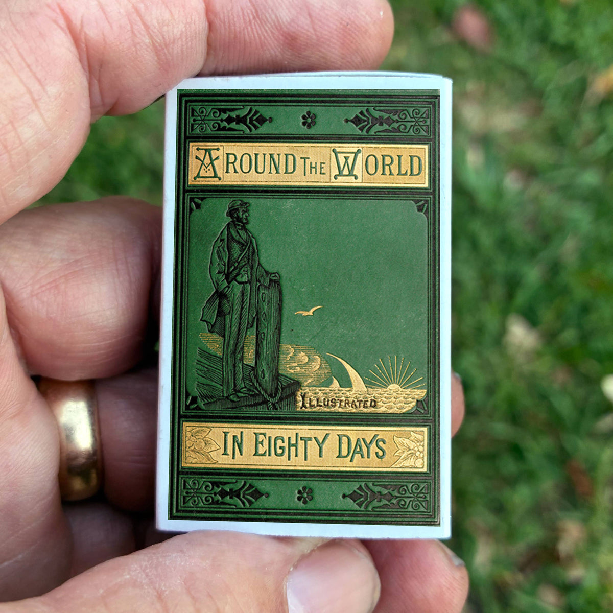 Jules Verne Around the World in 80 Days Matchbook, Literary Collectible Gift Matches