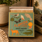 Florida State Safety Matches | Illustrated State Matchbox | Sunshine State Gift | Candle Matches | Made in USA