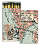 New York Map Matchbox – Decorative Safety Matches, NYC Gift