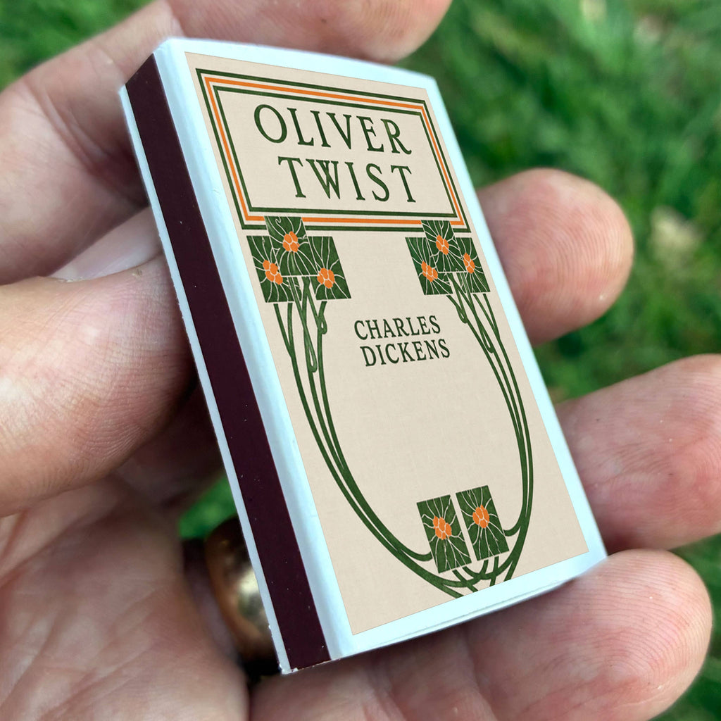 Oliver Twist Dickens Matchbook, Classic Literature Collectible, Vintage Cover (15-20 Matches)