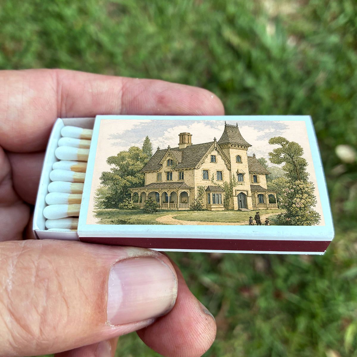 Victorian Home Matchbox | Decorative Matches for Candles & Incense | Vintage Home Decor Accessory