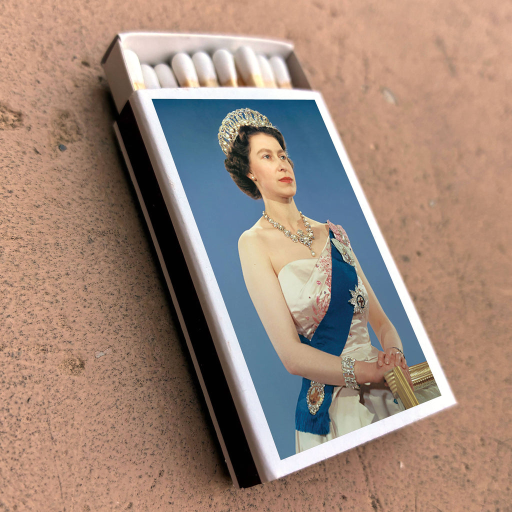 Queen Elizabeth II Matchbook, British Royal Family Collectible, Vintage Matchbook Cover, Royal Memorabilia, Candle & Incense Accessory, Regal Home Decor