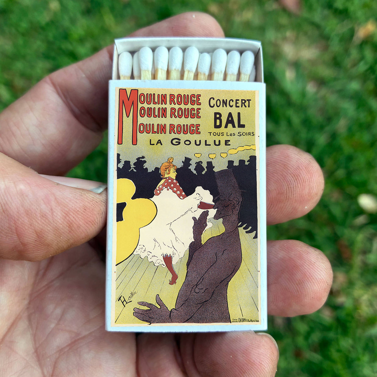 Moulin Rouge Toulouse-Lautrec Matchbox, Vintage Paris Art Decor, Candle Lighting Accessory