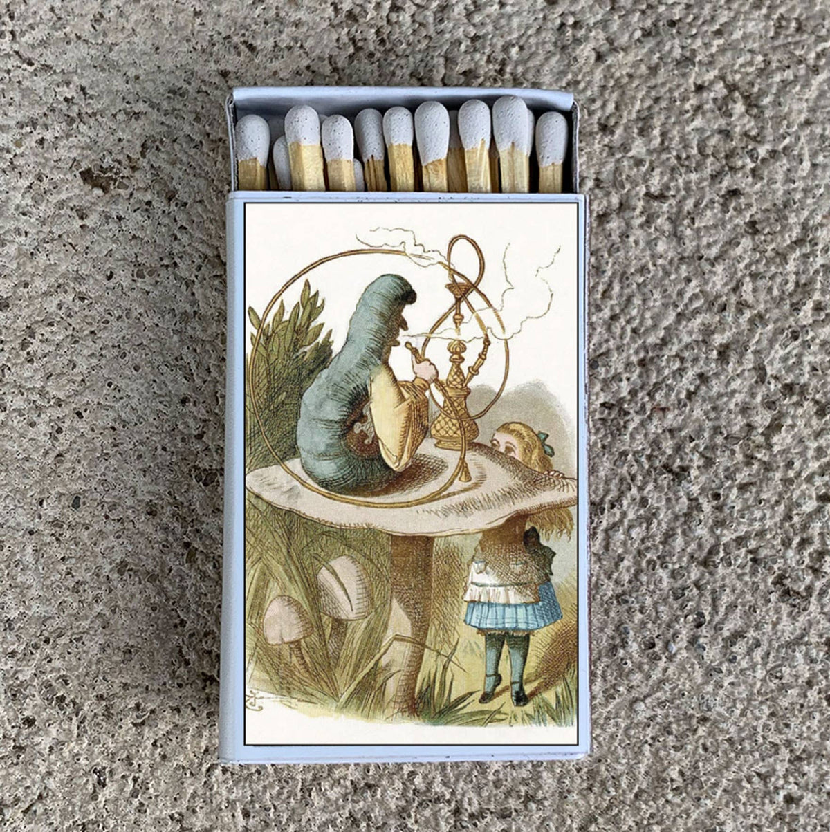Alice in Wonderland & Caterpillar Matchbook, Classic Literature Collectible, Vintage Matchbook Cover, Book Lover Gift, Candle & Incense Decor