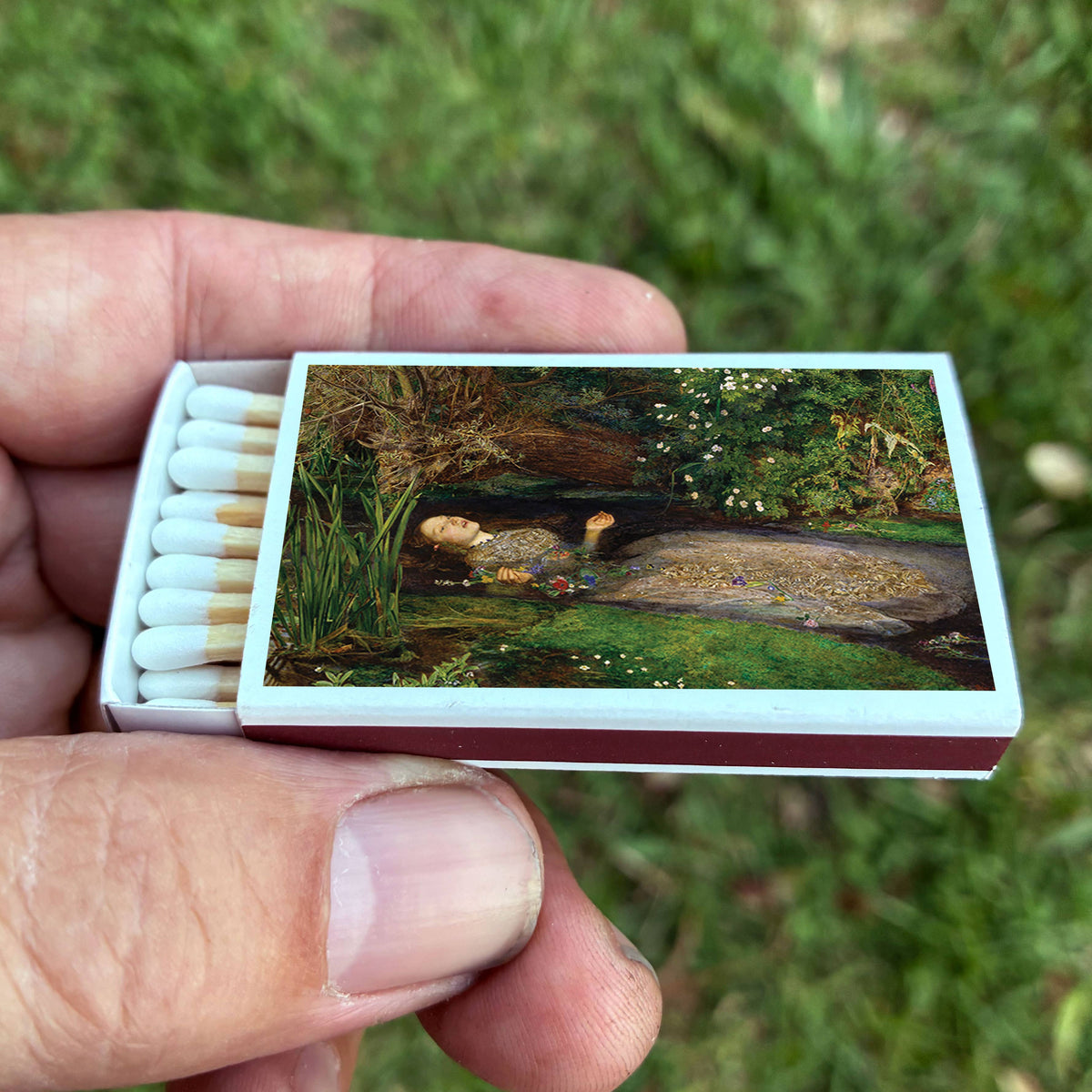 Ophelia by Millais Matchbook, Vintage Art Collectible, Pre-Raphaelite Matchbook Cover, Home Decor for Candles